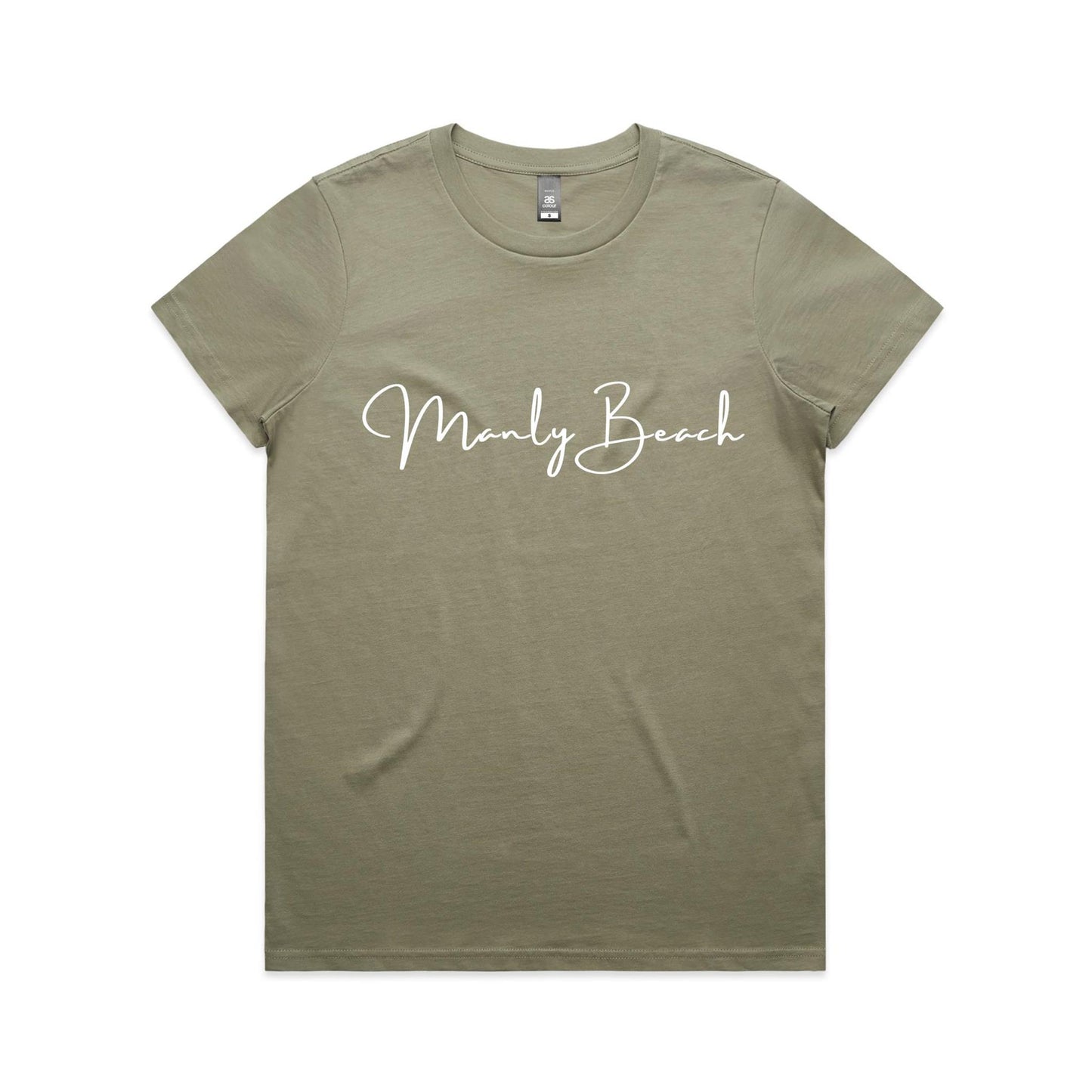 Lost Manly custom logo Manly Beach edition AS Colour Women's Maple Tee - Lost Manly Shop