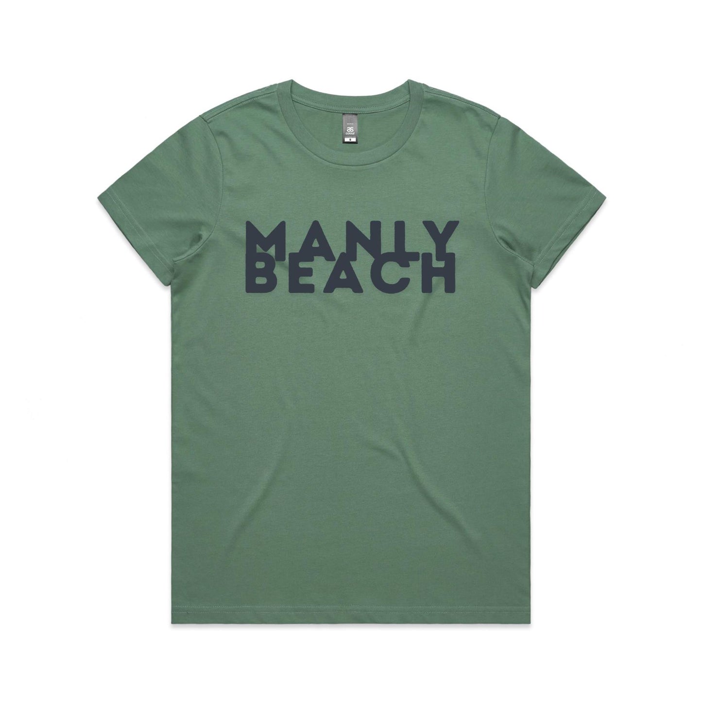 Lost Manly Custom Logo Manly Beach Edition AS Colour Women's Maple Tee. - Lost Manly Shop