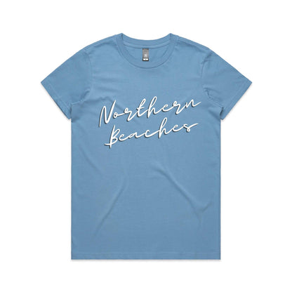 Lost Manly custom logo Northern Beaches AS Colour Women's Maple Tee - Lost Manly Shop
