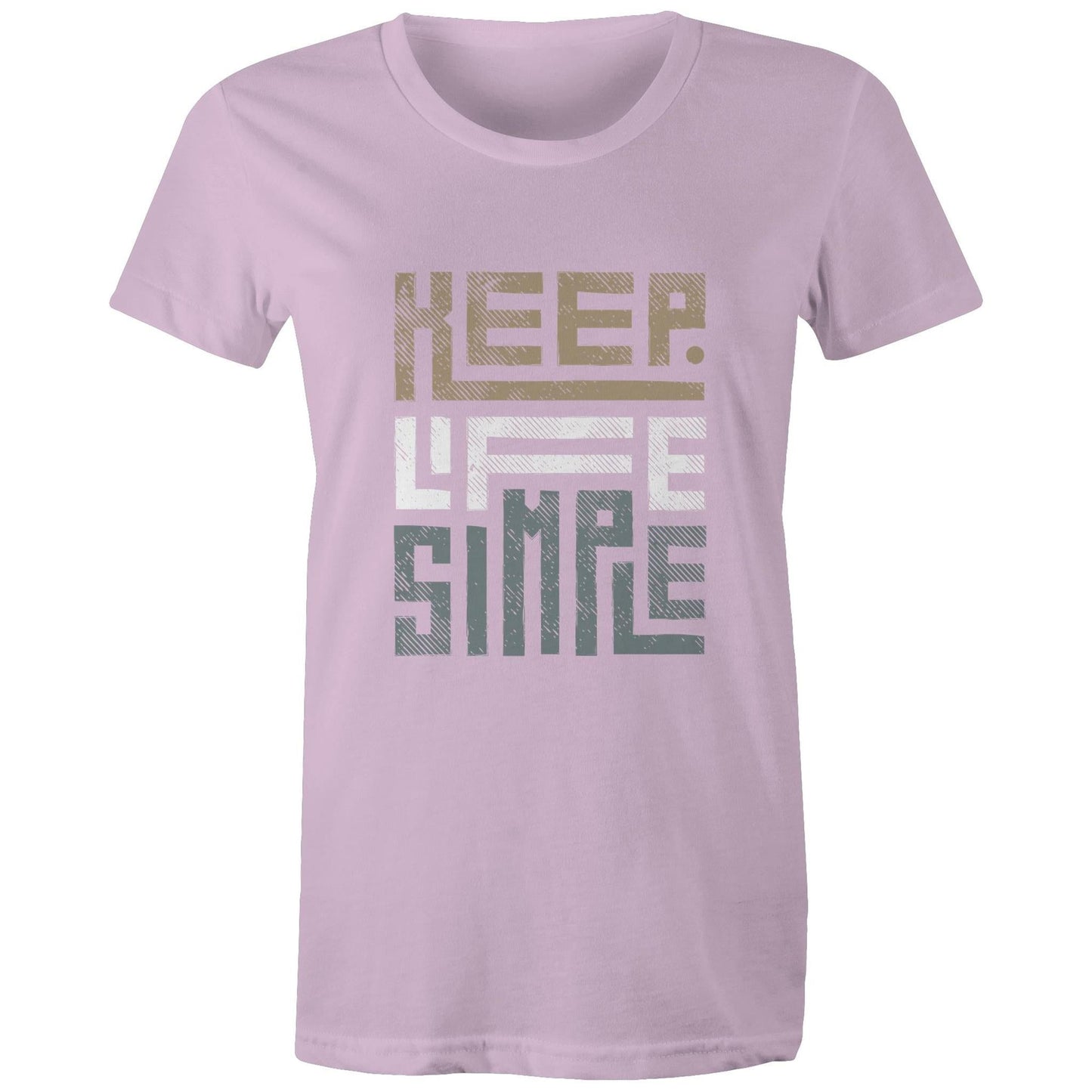 Women's Maple Tee Keep Life Simple Print 
