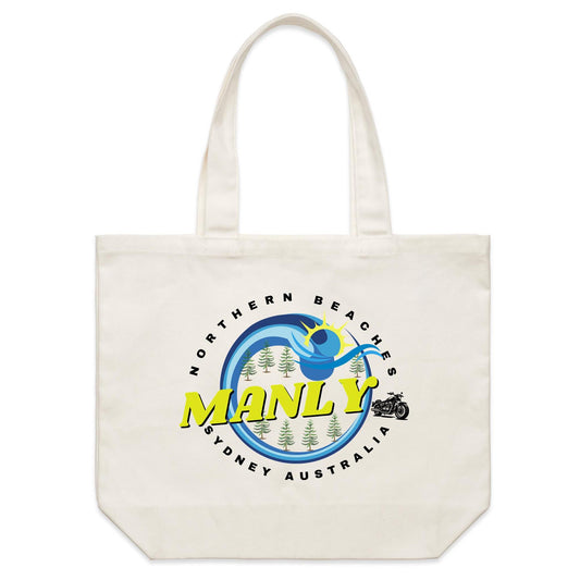 Lost Manly custom logo Manly Australia edition AS Colour - Shoulder Canvas Tote Bag - Lost Manly Shop