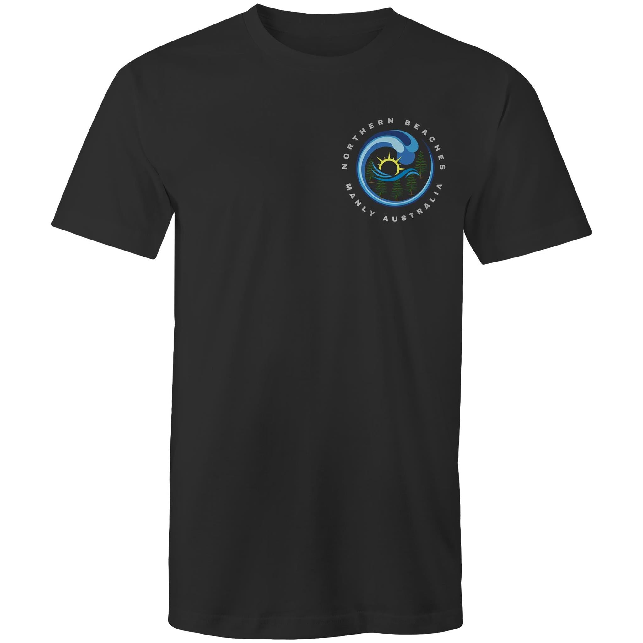 Northern Beaches Manly Australia small front logo silver font AS Colour Staple - Adult T-Shirt