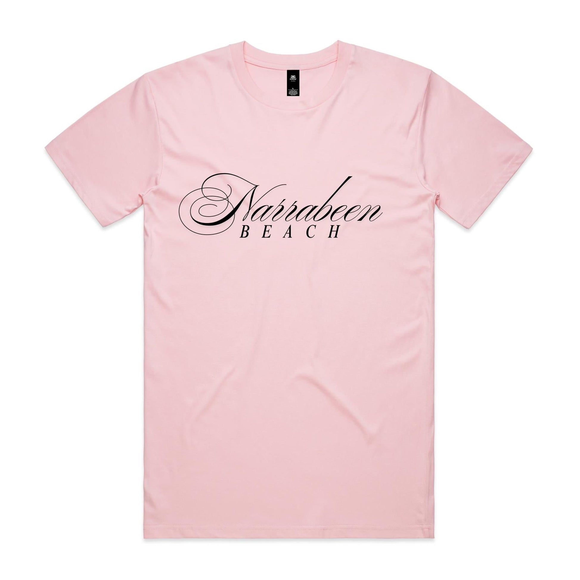 AS Colour Staple Tee Narrabeen Beach custom logo black font 