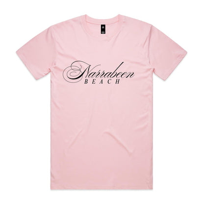 AS Colour Staple Tee Narrabeen Beach custom logo black font 