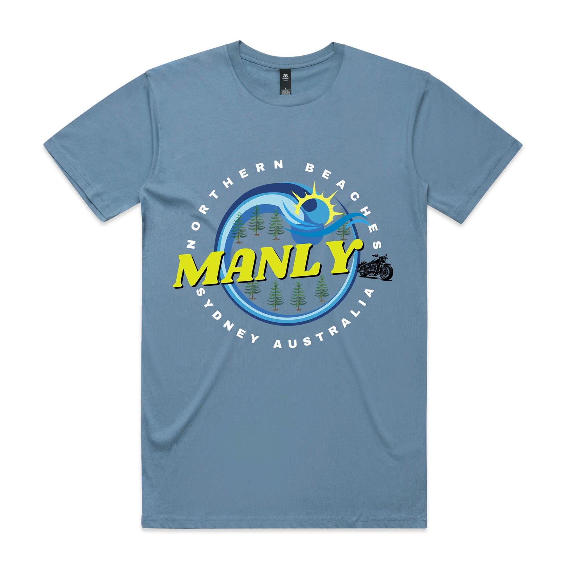Lost Manly custom logo edition The Manly Barry AS Colour Tee - Lost Manly Shop
