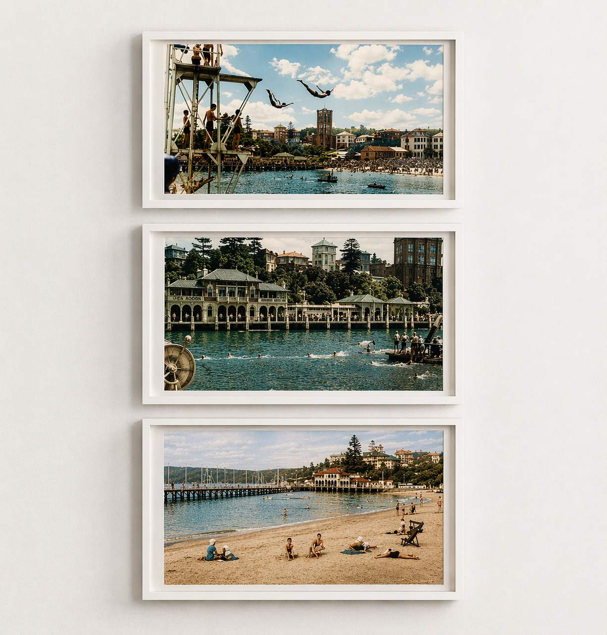 Manly Harbour Pool & Promenade — Restored 1930s Photograph - Lost Manly Shop