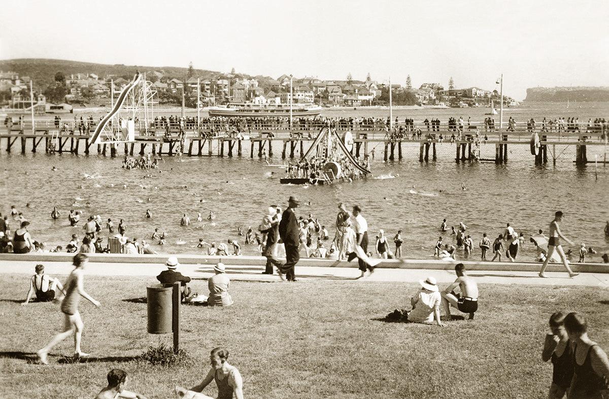 1930s Manly Harbour Pool Poster – Historic Sydney Wall Art - Lost Manly Shop