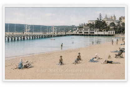 Manly Harbour Pool Promenade & Pavilion — Restored mid1930s Photograph Poster - Lost Manly Shop