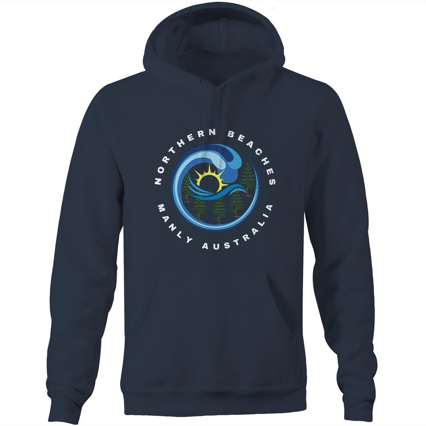 Pocket Hoodie with customised logo design - Lost Manly Shop