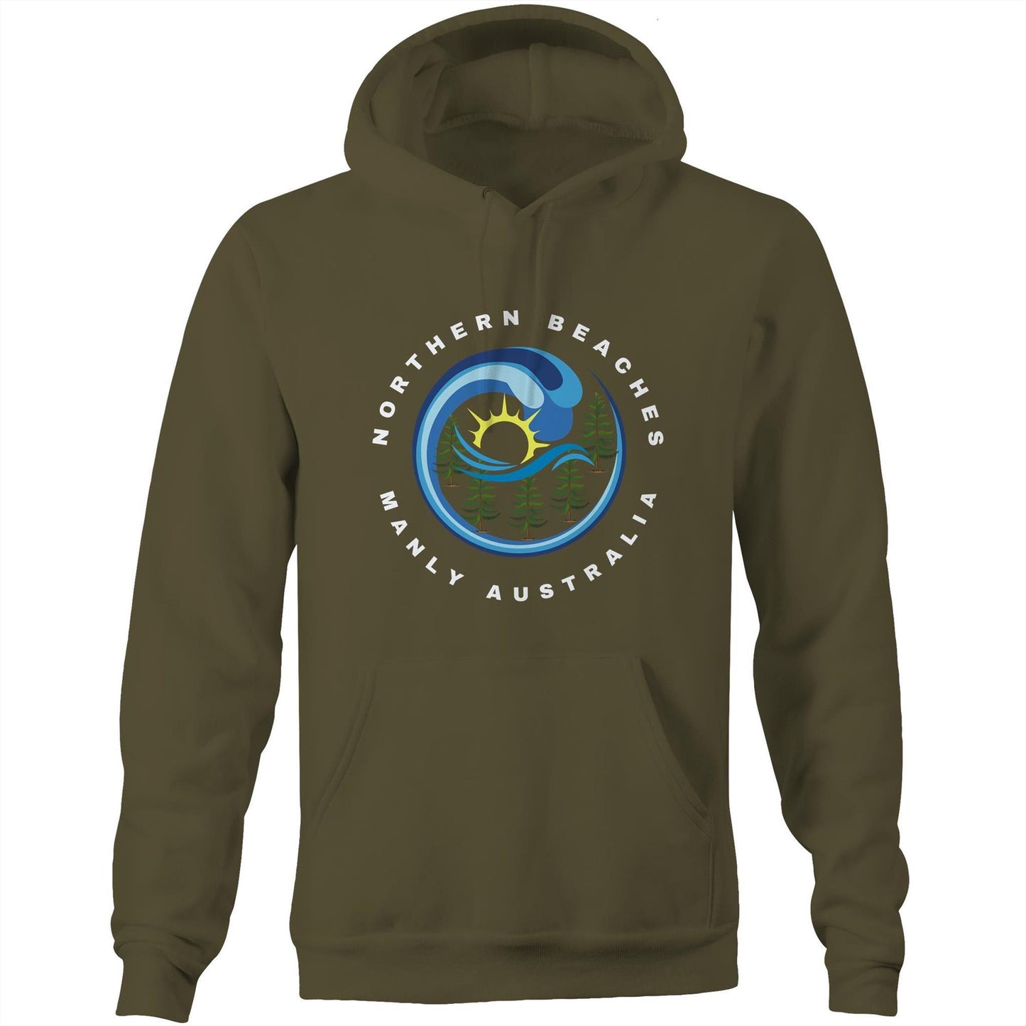 Pocket Hoodie with customised logo design - Lost Manly Shop