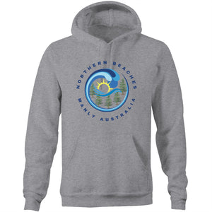 Pocket Hoodie with customised logo design - Lost Manly Shop