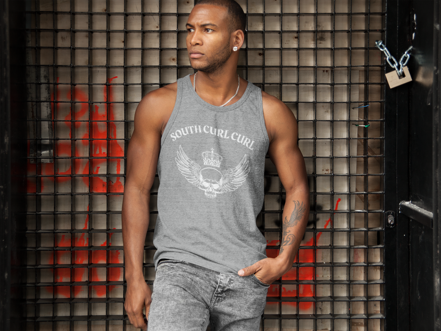 Cotton Singlet Northern Beaches custom logo - Lost Manly Shop