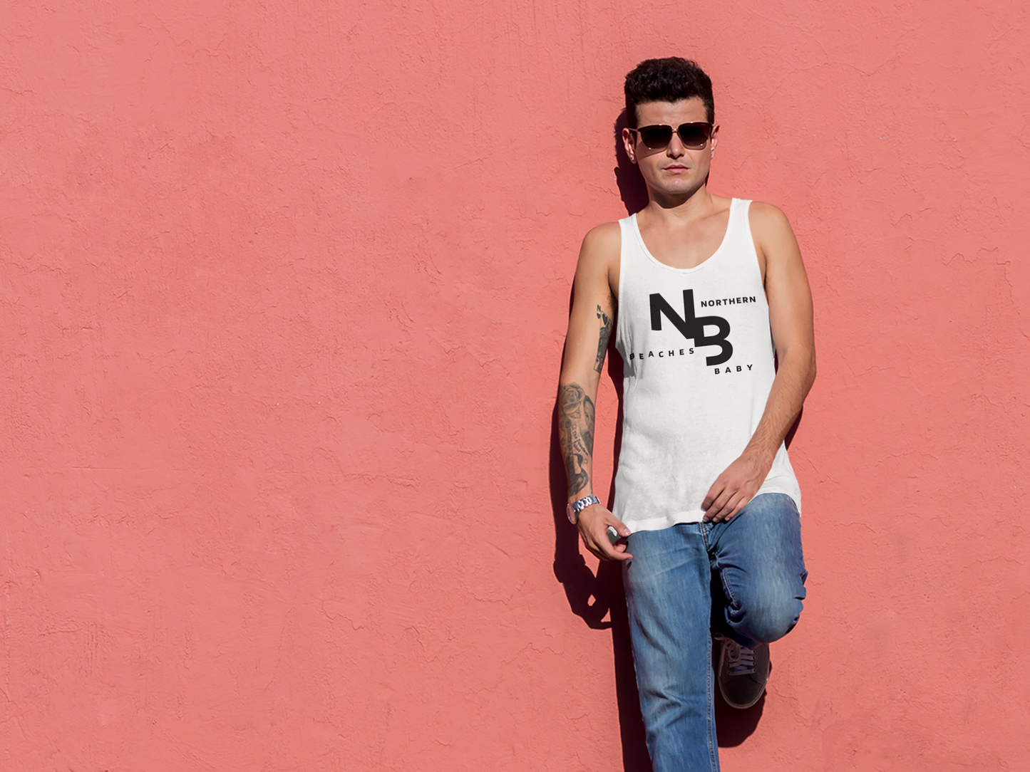 Cotton Singlet Northern Beaches custom logo - Lost Manly Shop