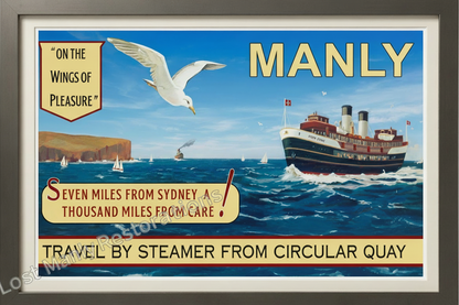 Manly Heritage Prints - Restored Manly Vintage Travel Poster Series - Lost Manly Shop