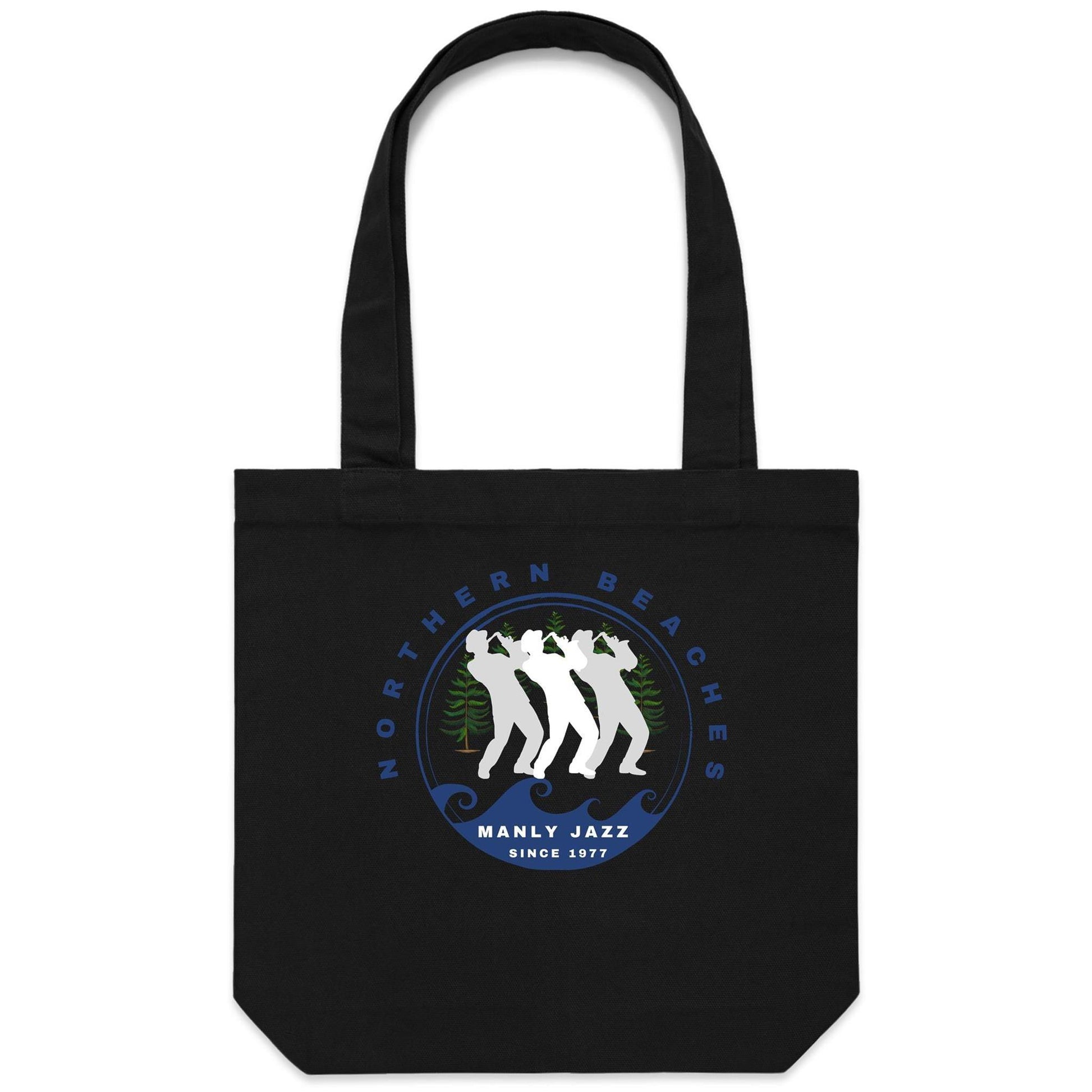 Canvas Tote Bag - Manly Jazz since 1977 logo design - Lost Manly Shop