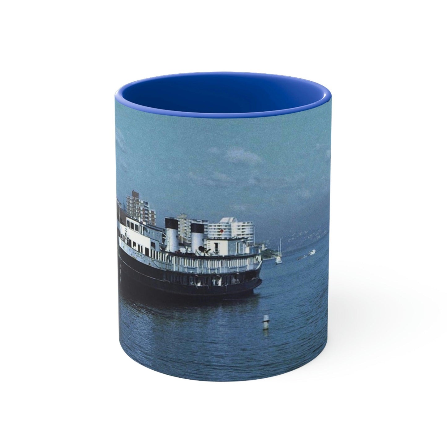Colourful Accent Mug SS NORTH HEAD Ferry photo by Geoff Eastwood - Lost Manly Shop