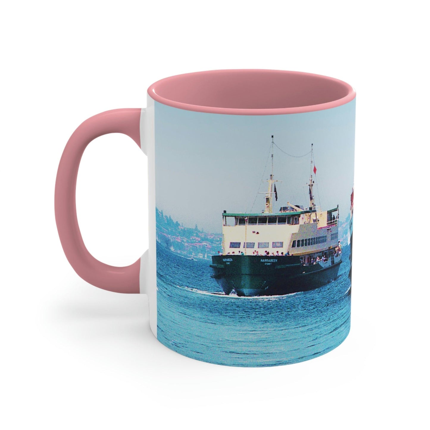 Colourful Accent Mug SS South Steyne and MV Narrabeen 1991 Geoff Eastwood photo - Lost Manly Shop