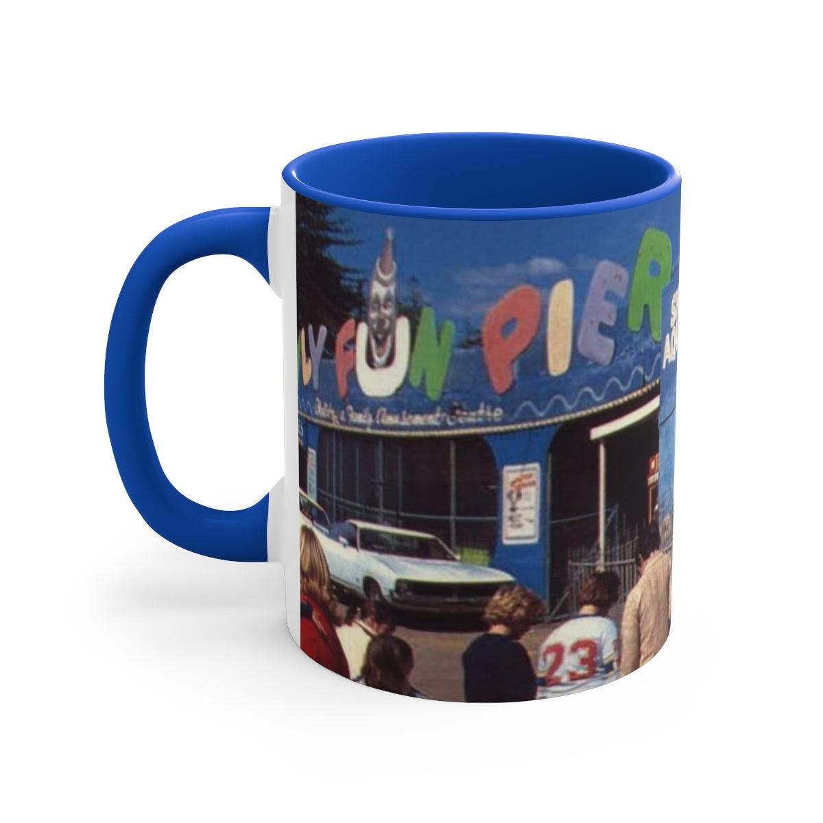 Colourful Accent Mugs, 11oz with Manly Fun Pier built for fun in 31 - Lost Manly Shop