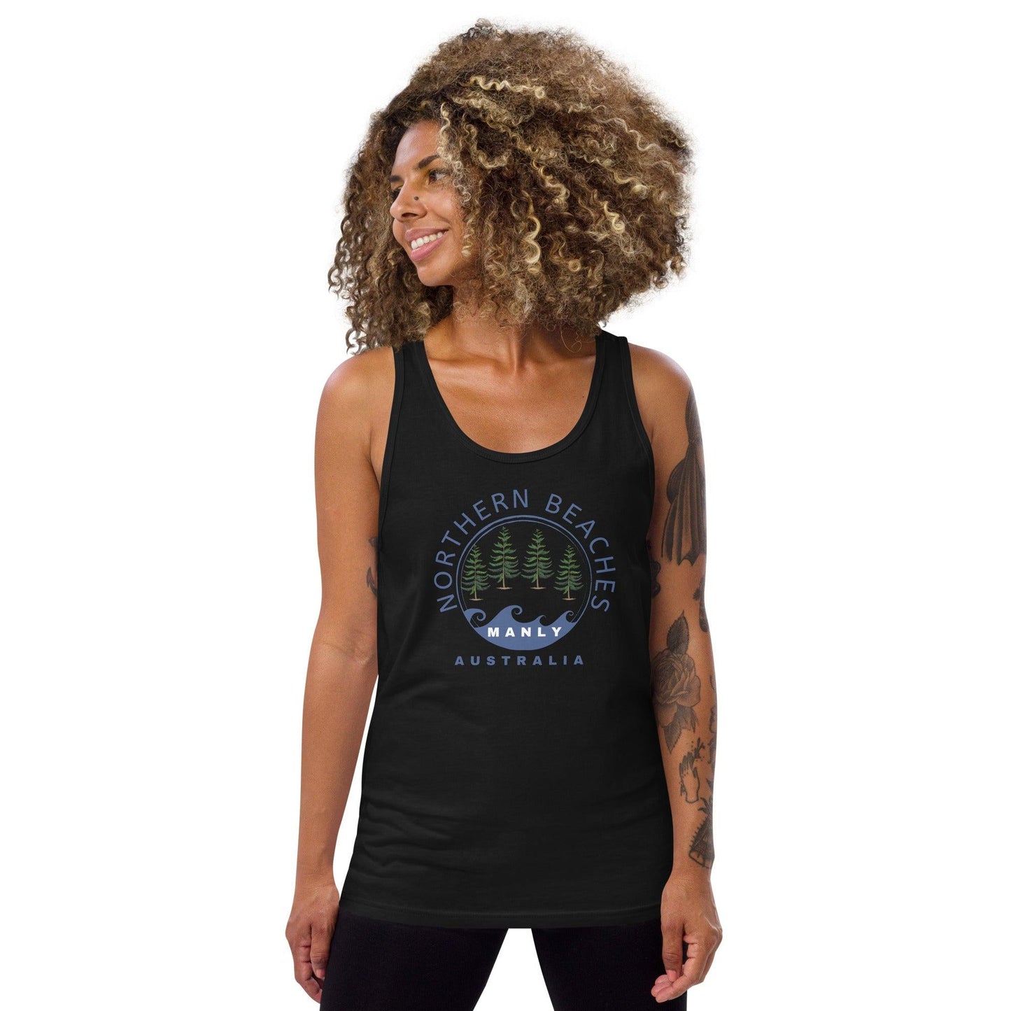 Cotton Tank Top with Northern Beaches logo design - Lost Manly Shop