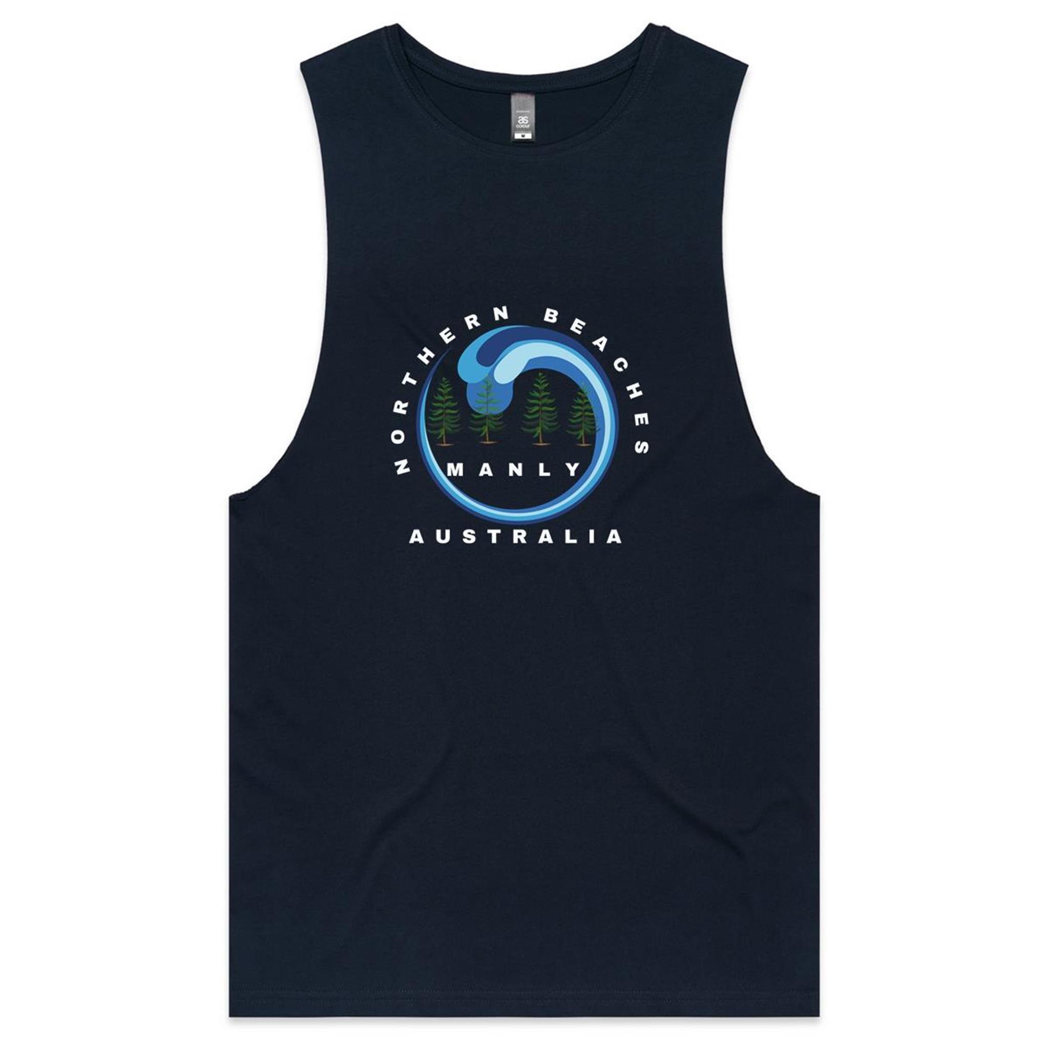Classic Cotton Tank Northern Beaches logo design - Lost Manly Shop
