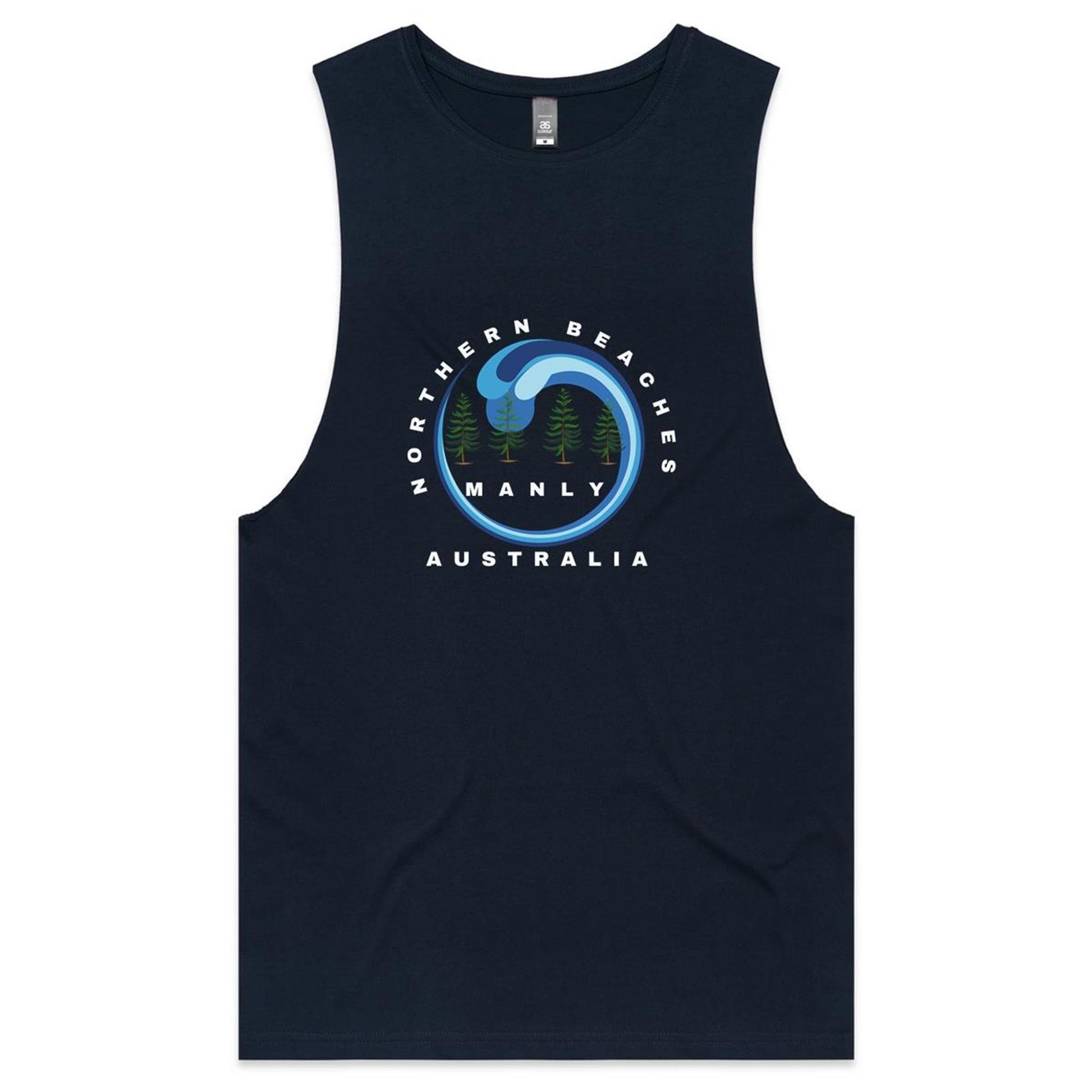 Classic Cotton Tank Northern Beaches logo design - Lost Manly Shop