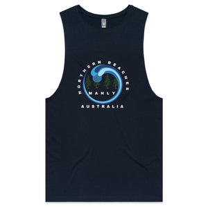 Classic Cotton Tank Northern Beaches logo design - Lost Manly Shop