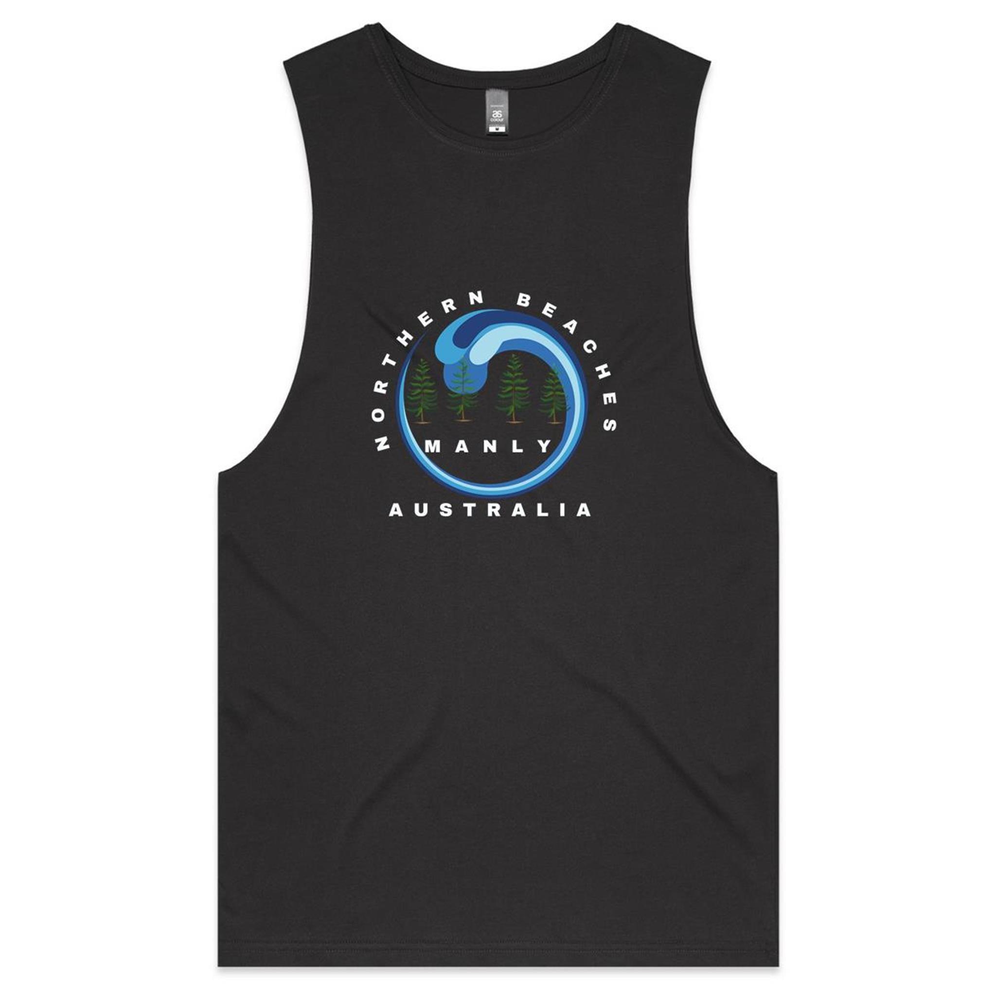 Classic Cotton Tank Northern Beaches logo design - Lost Manly Shop
