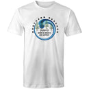 Cotton T-Shirt by AS Colour Staple Northern Beaches Harbord Born n Bred n Led Astray logo front