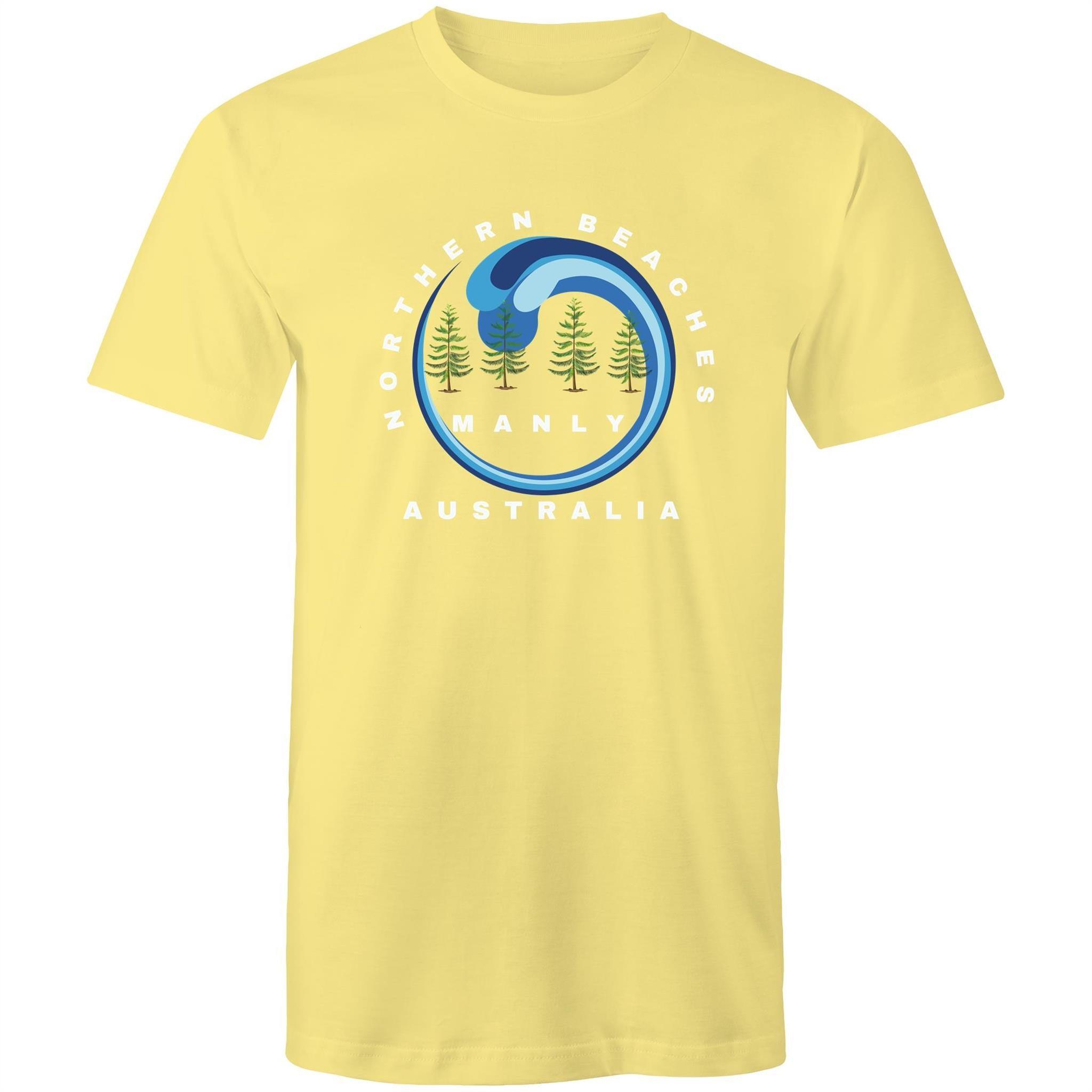 Mens soft cotton T-Shirt Northern Beaches logo in sizes up to 5XL - Lost Manly Shop