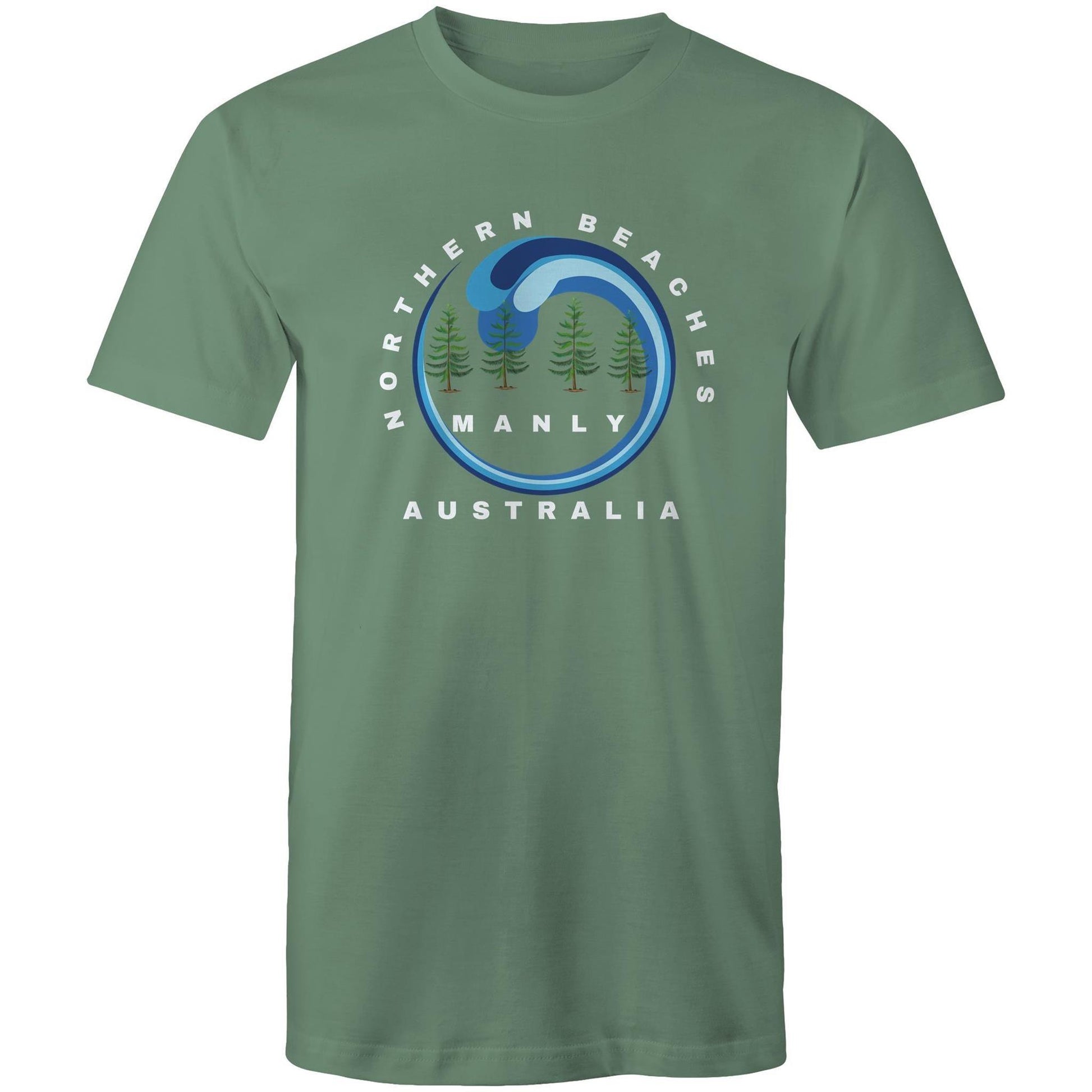 Mens soft cotton T-Shirt Northern Beaches logo in sizes up to 5XL - Lost Manly Shop