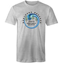 Cotton T-Shirt by AS Colour Staple Northern Beaches Harbord Born n Bred n Led Astray logo front