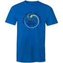 Cotton T-Shirt by AS Colour Staple Northern Beaches Harbord Born n Bred n Led Astray logo front