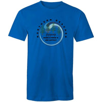 Cotton T-Shirt by AS Colour Staple Northern Beaches Harbord Born n Bred n Led Astray logo front