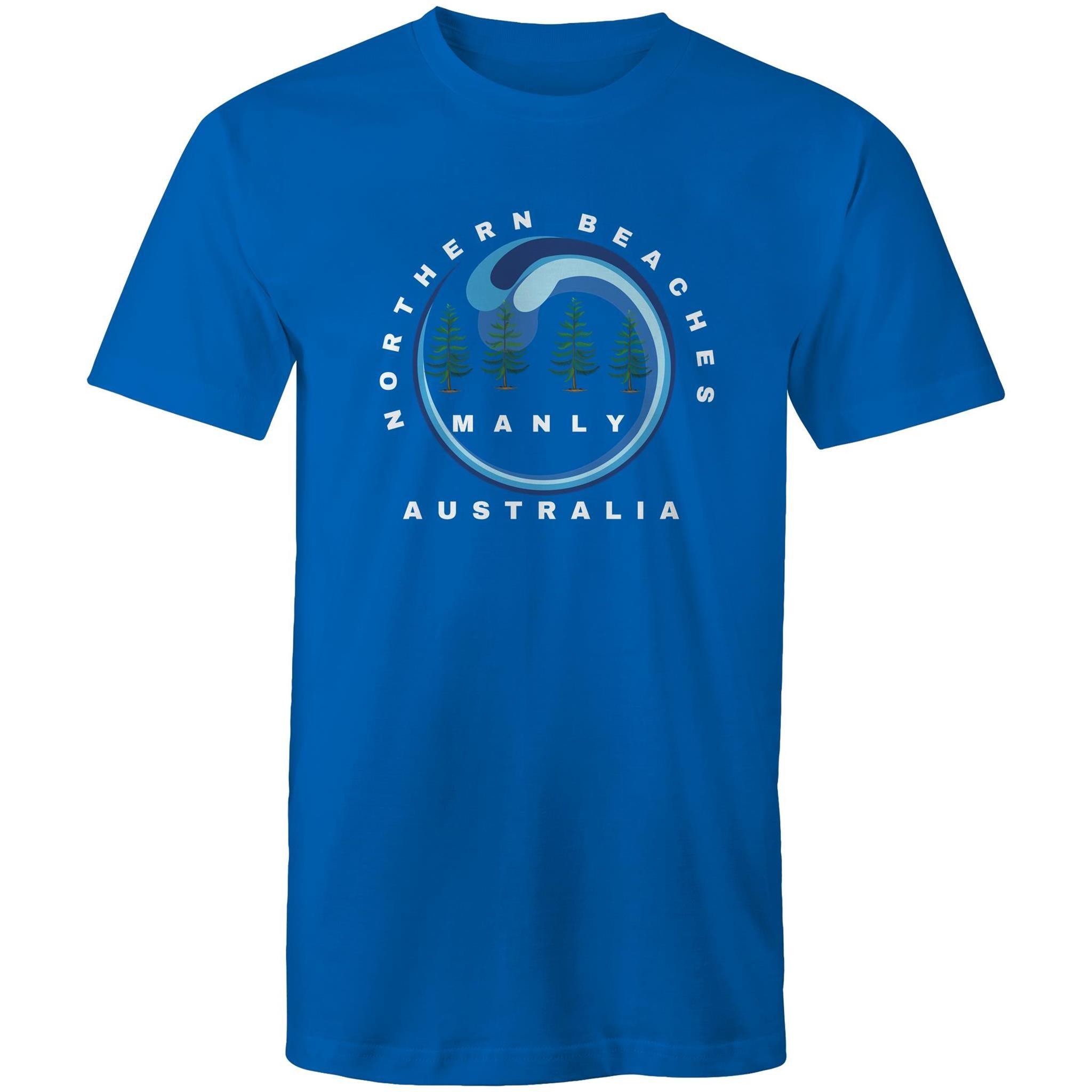 Mens soft cotton T-Shirt Northern Beaches logo in sizes up to 5XL - Lost Manly Shop