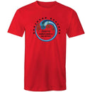 Cotton T-Shirt by AS Colour Staple Northern Beaches Harbord Born n Bred n Led Astray logo front