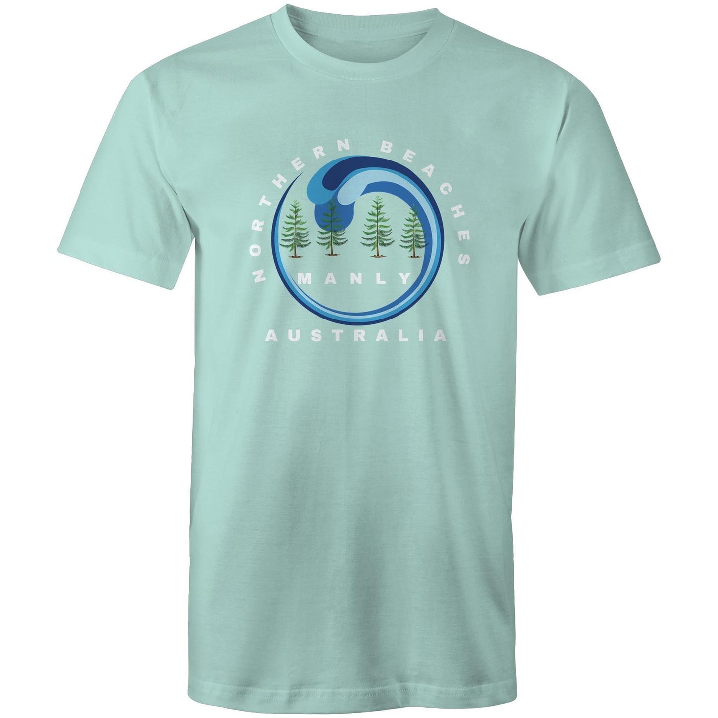 Mens soft cotton T-Shirt Northern Beaches logo in sizes up to 5XL - Lost Manly Shop