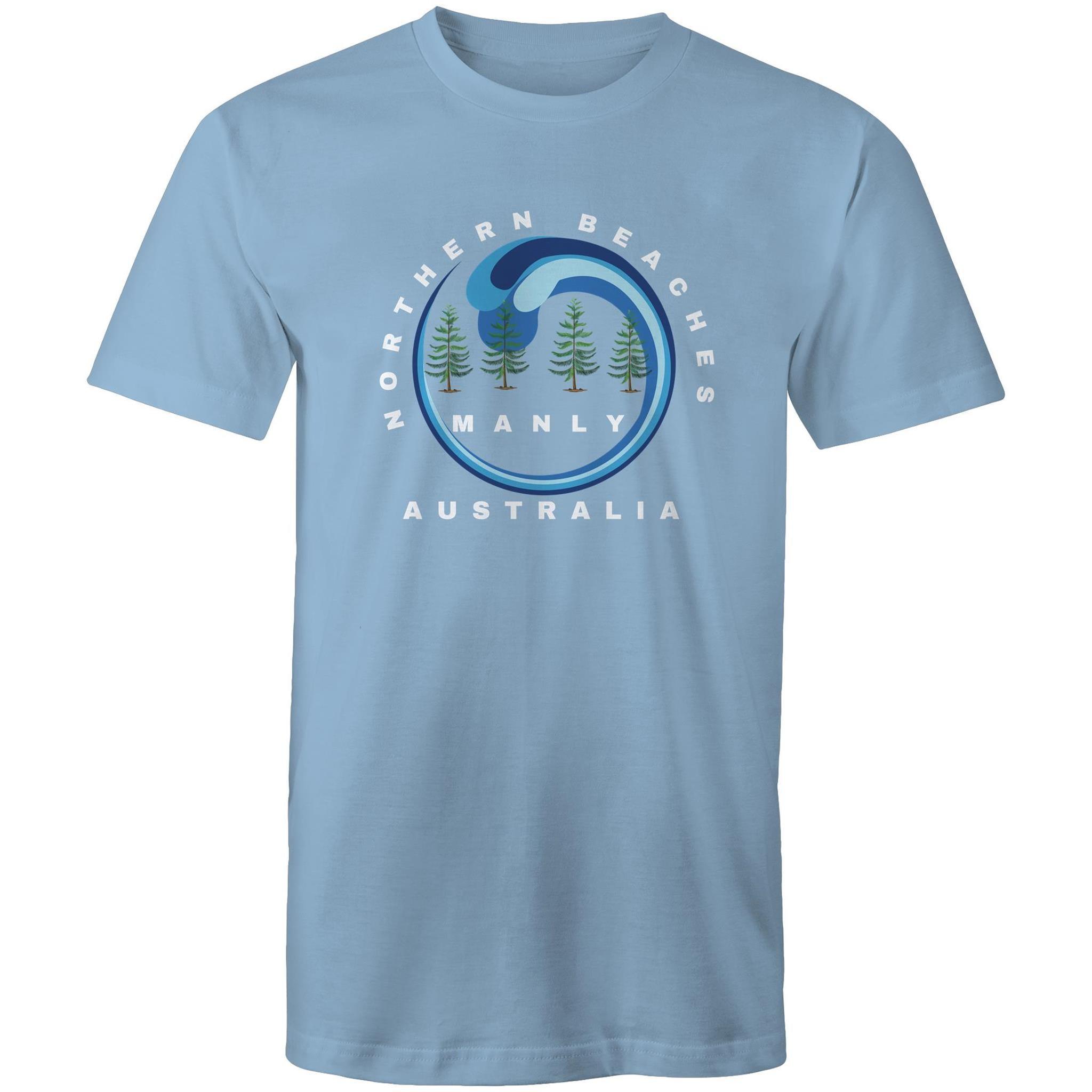 Mens soft cotton T-Shirt Northern Beaches logo in sizes up to 5XL - Lost Manly Shop