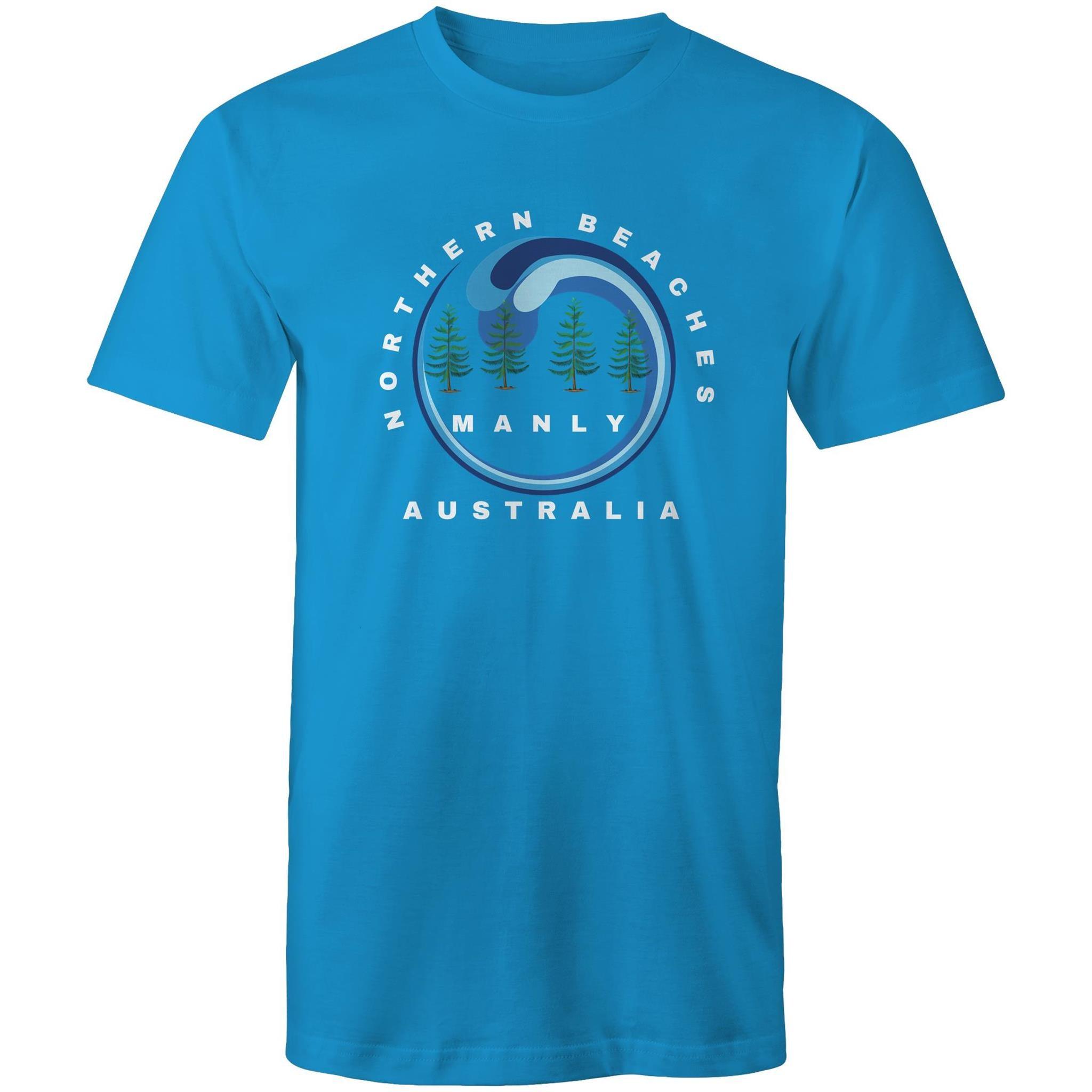 Mens soft cotton T-Shirt Northern Beaches logo in sizes up to 5XL - Lost Manly Shop