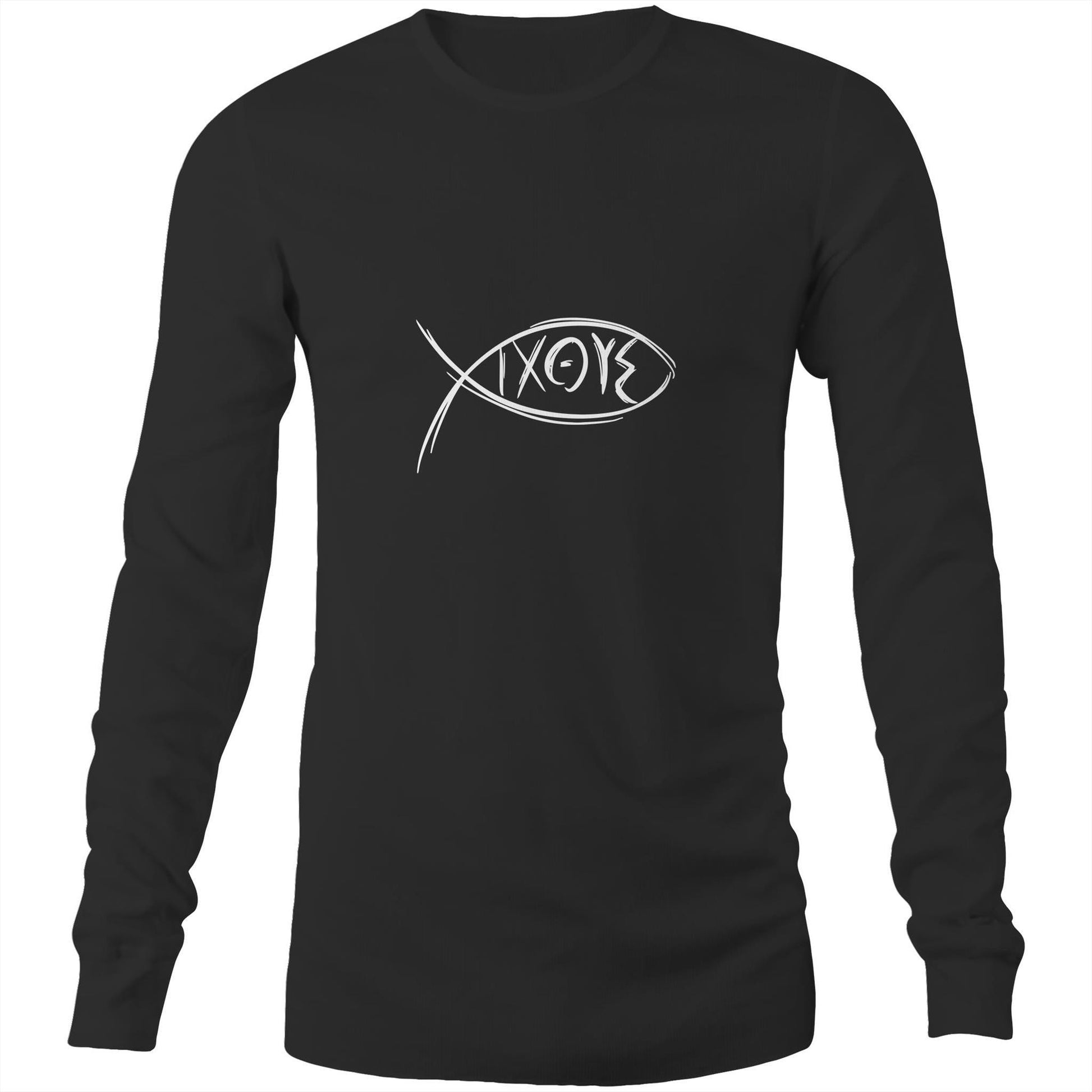 AS Colour Base - Mens Long Sleeve T-Shirt with Living Word Logo