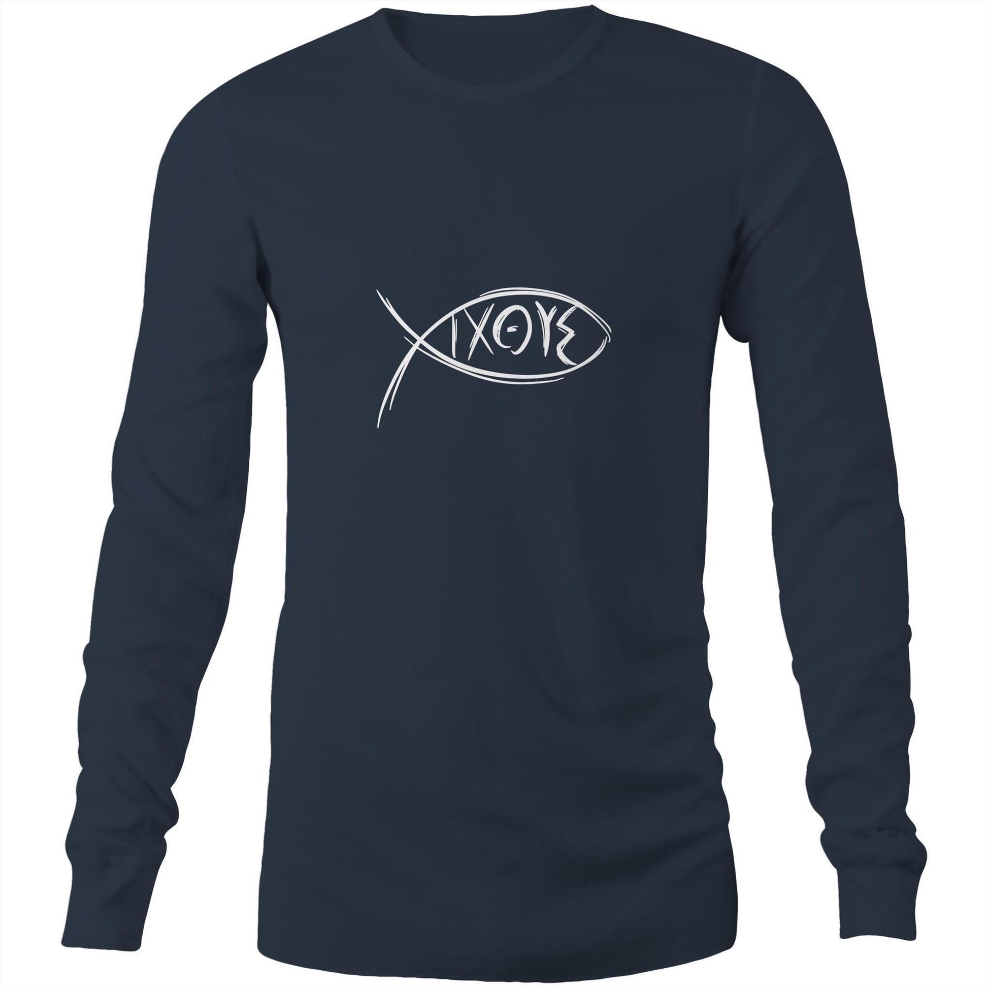 AS Colour Base - Mens Long Sleeve T-Shirt with Living Word Logo