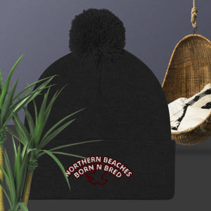 Pom-Pom Beanie Northern Beaches logo design - Lost Manly Shop