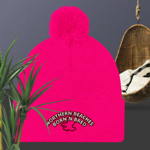 Pom-Pom Beanie Northern Beaches logo design - Lost Manly Shop