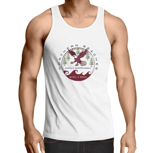 Singlet TShirt logo on front Manly Warringah Born n Bred