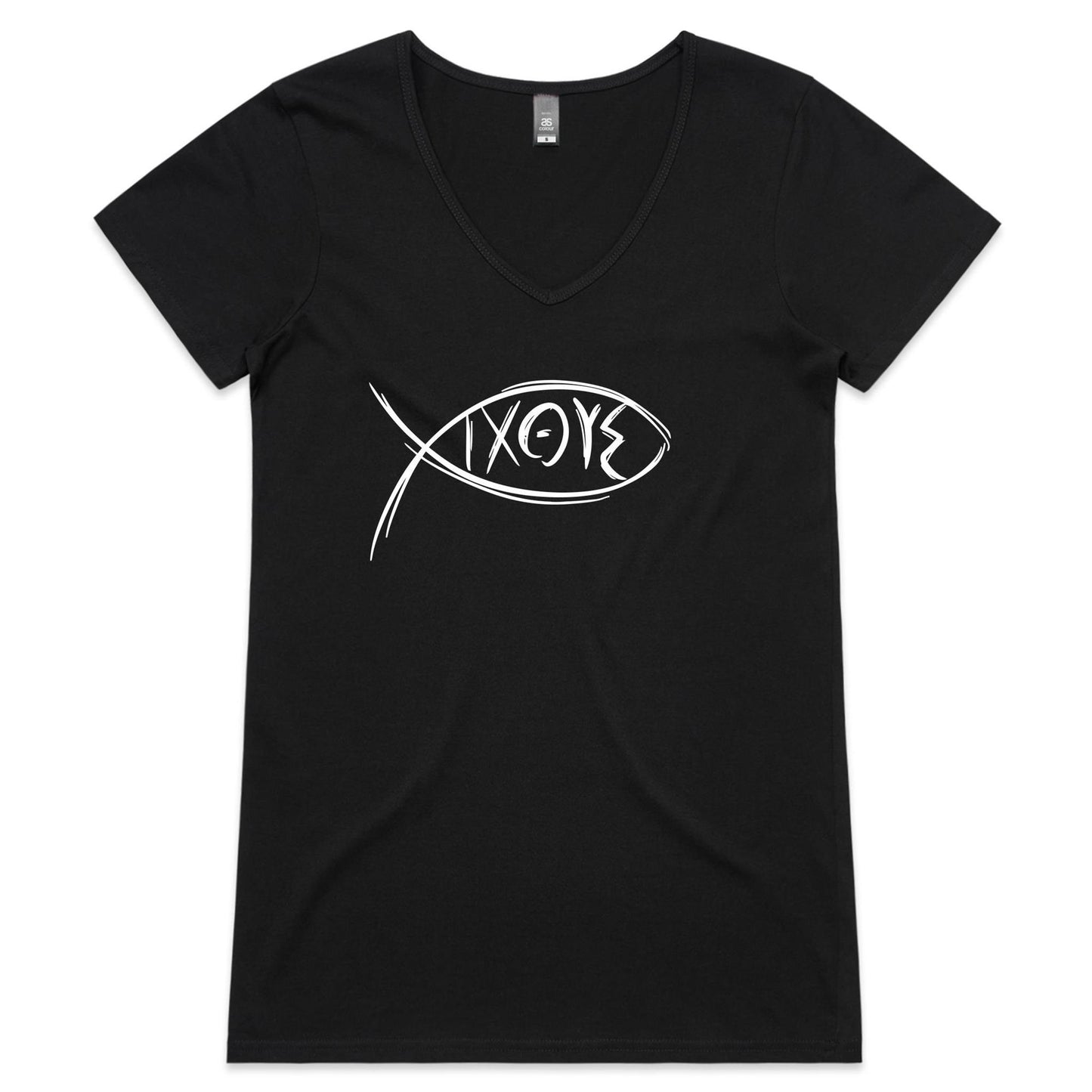 Womens V-Neck Cotton T-Shirt - Lost Manly Shop