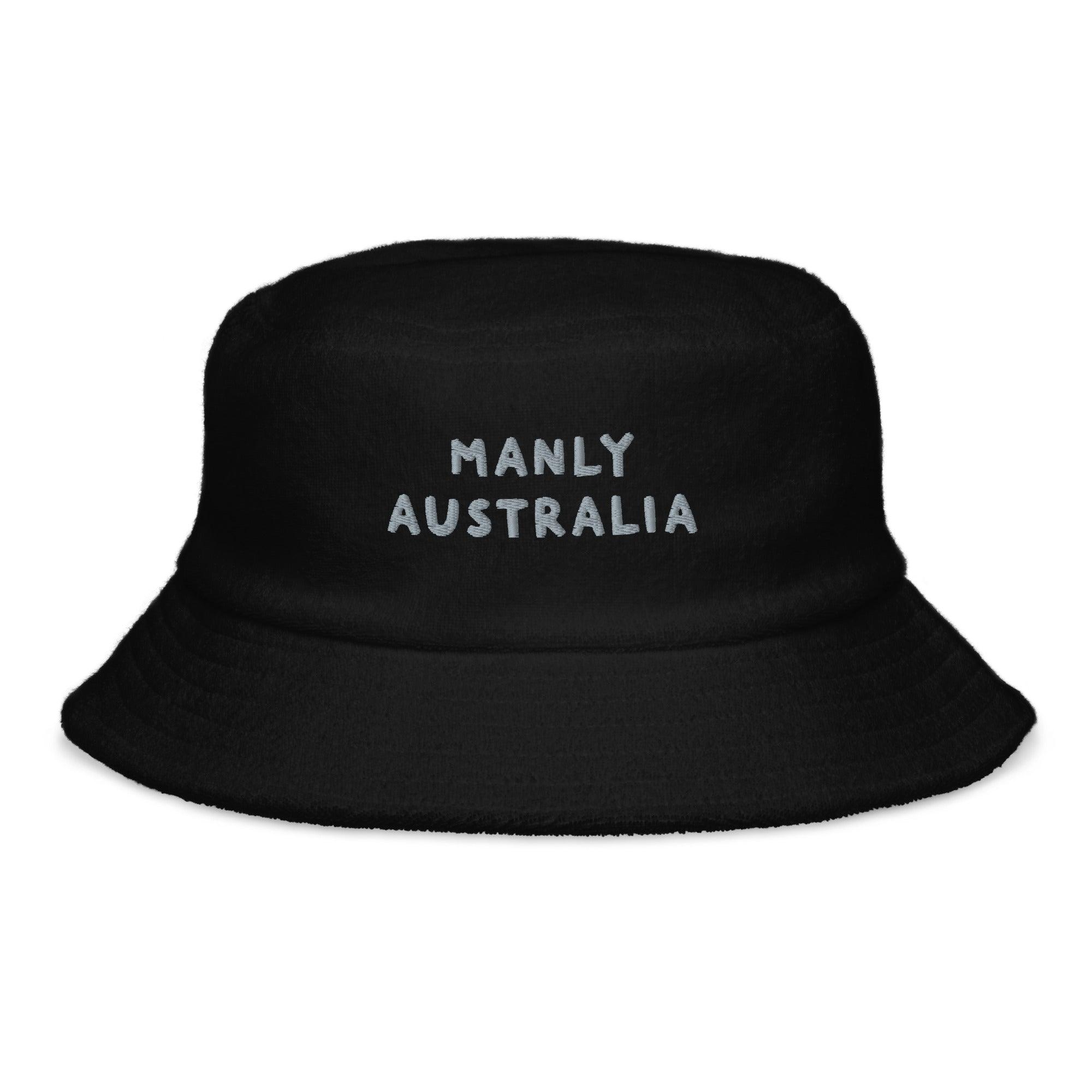 Personalised logo printed unstructured terry cloth bucket hat - Lost Manly Shop