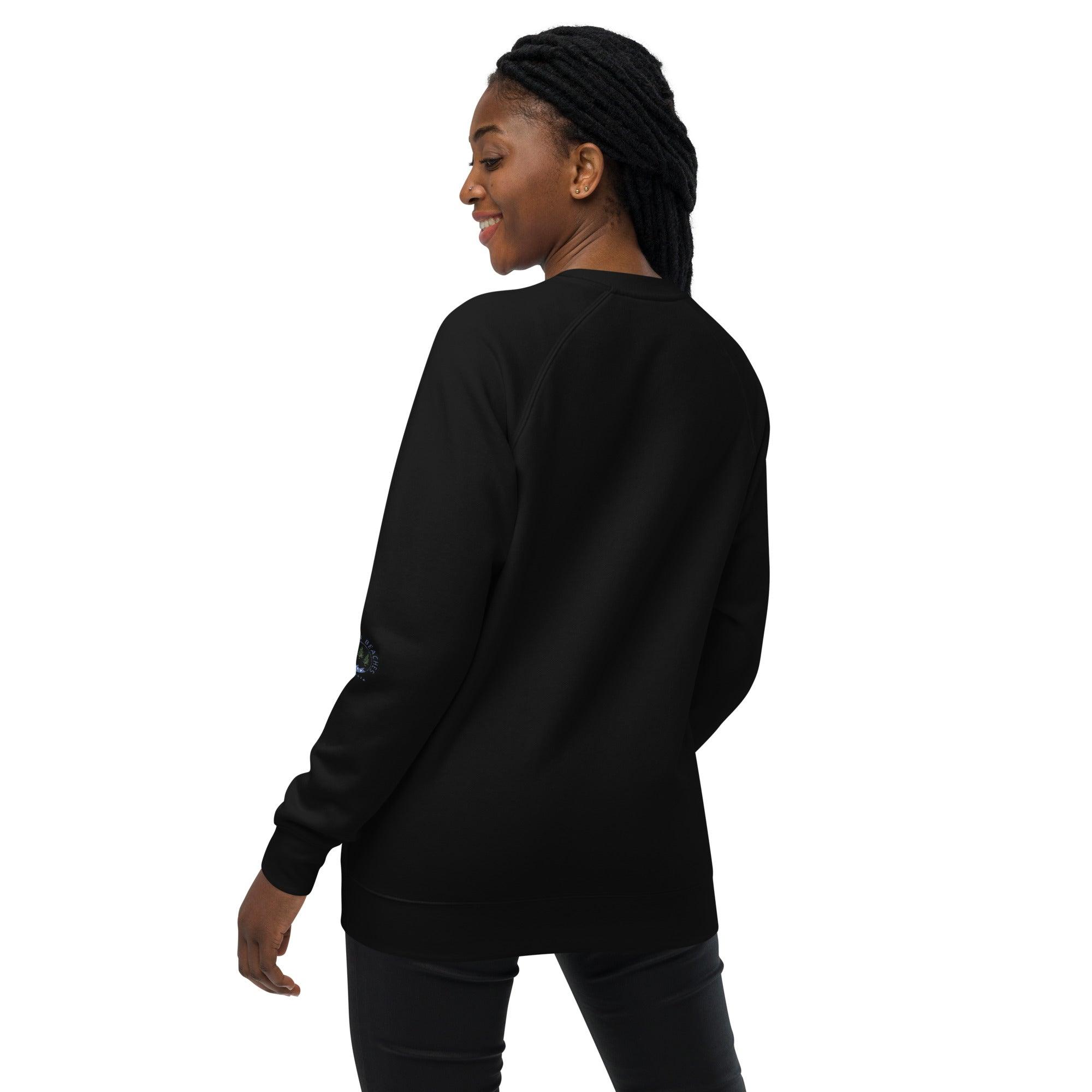 Unisex raglan sweatshirt with logo in 3 places front sleeve back lable - Lost Manly Shop