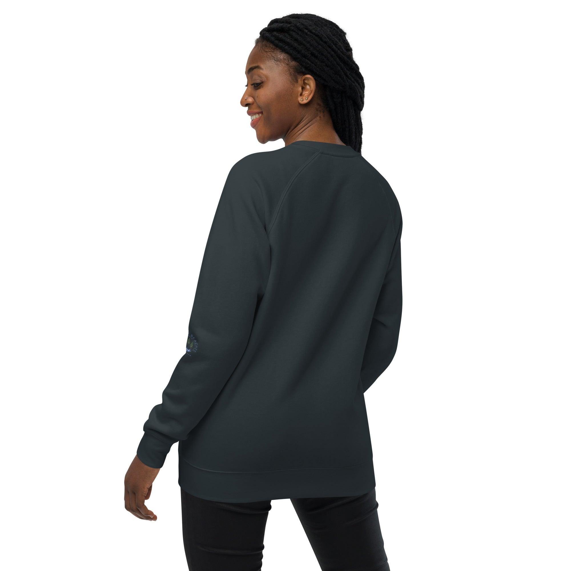 Unisex raglan sweatshirt with logo in 3 places front sleeve back lable - Lost Manly Shop