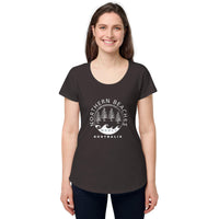 Women’s round neck tee with logo in 2 places - Lost Manly Shop