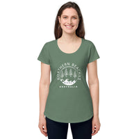 Women’s round neck tee with logo in 2 places - Lost Manly Shop
