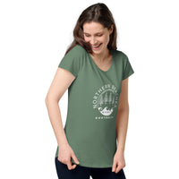 Women’s round neck tee with logo in 2 places - Lost Manly Shop